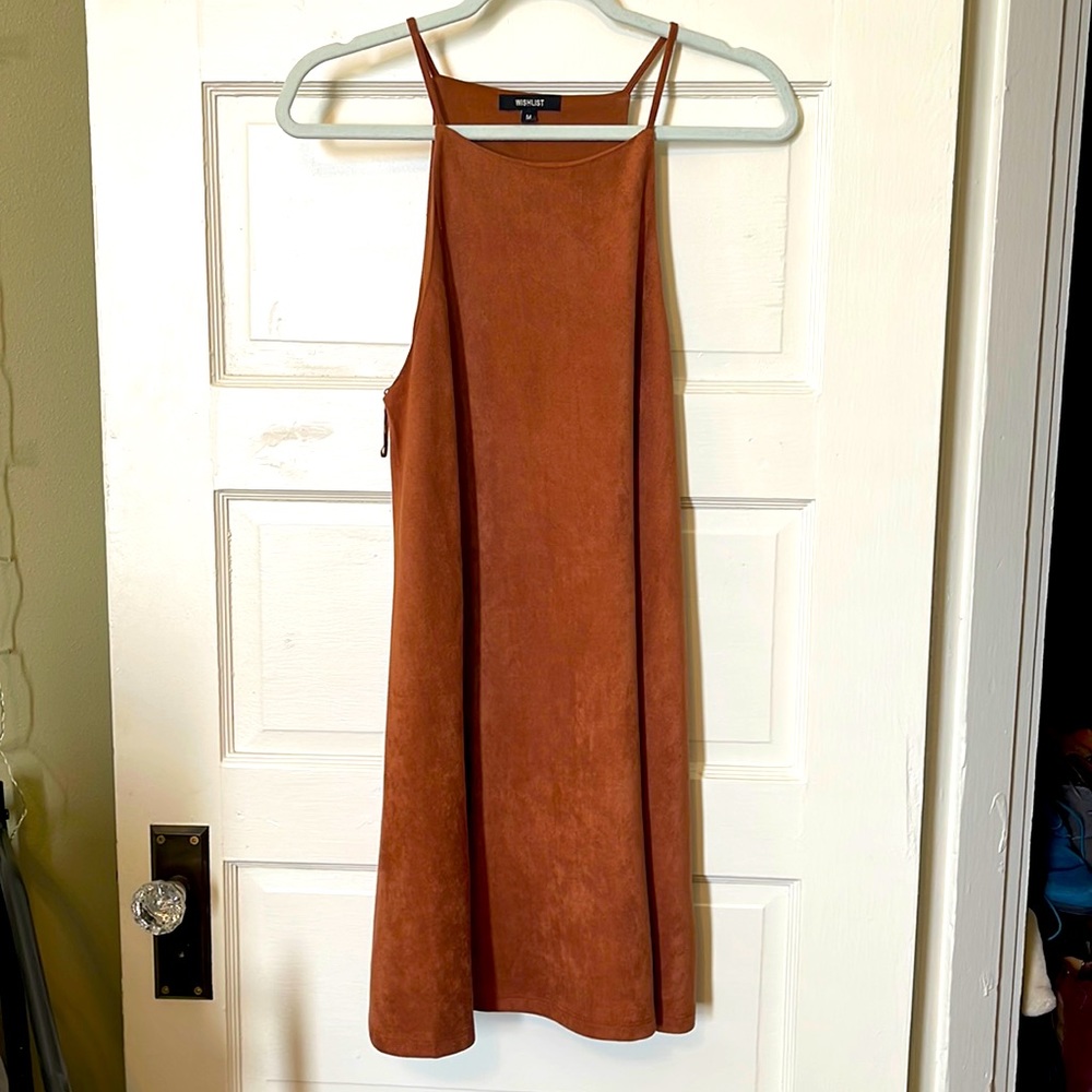 Wishlist copper suede flare dress size M